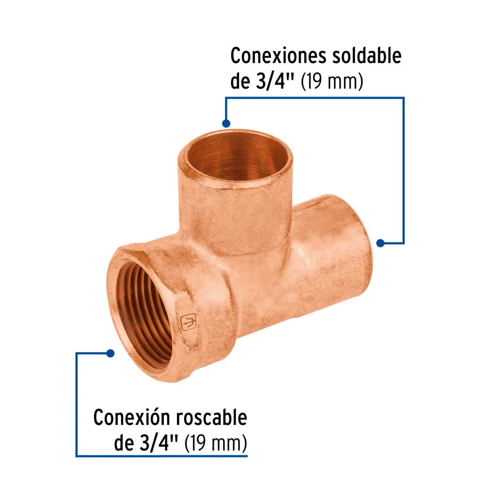Tee rosca lateral 3/4"