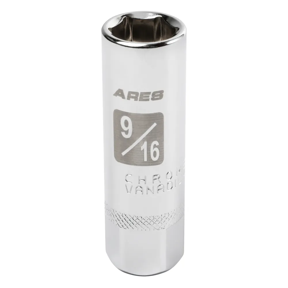 ARES 11021 - Dado magnético para bujías con accionamiento de 9/16 pulgadas y 3/8 pulgadas
