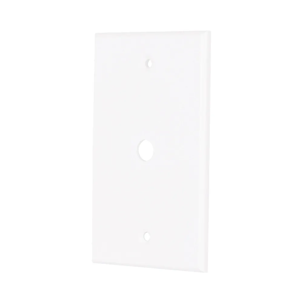 Placa de ABS pasacable, Habitual, blanco, Volteck
