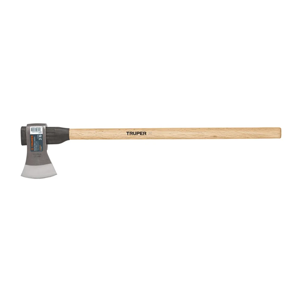 Hacha labor entera 3 lb con mango de madera de 36', Truper para Movimiento de Cargas