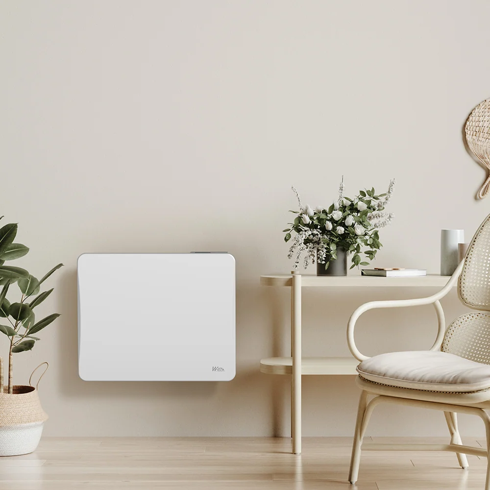 Radiateur à inertie céramique 1000 W mural – blanc – thermostat LCD para Muebles de Cocina