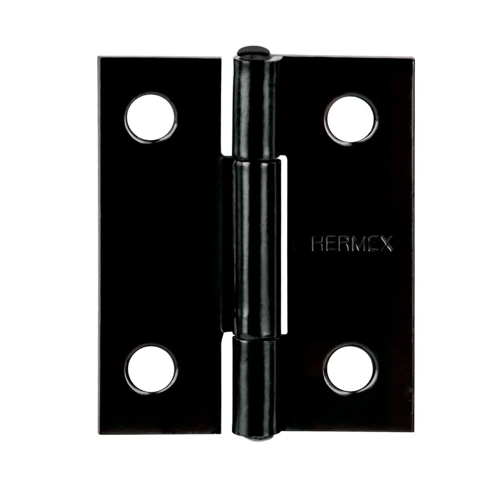 Bisagra rectangular 1-1/2' negra, Hermex con Resorte de Cierre Automático