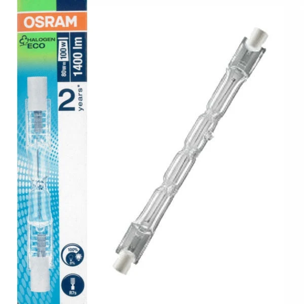 Halógena de Alta Luminosidad HALOGENA LINEAL ECO 64690 78mm 80w OSRAM