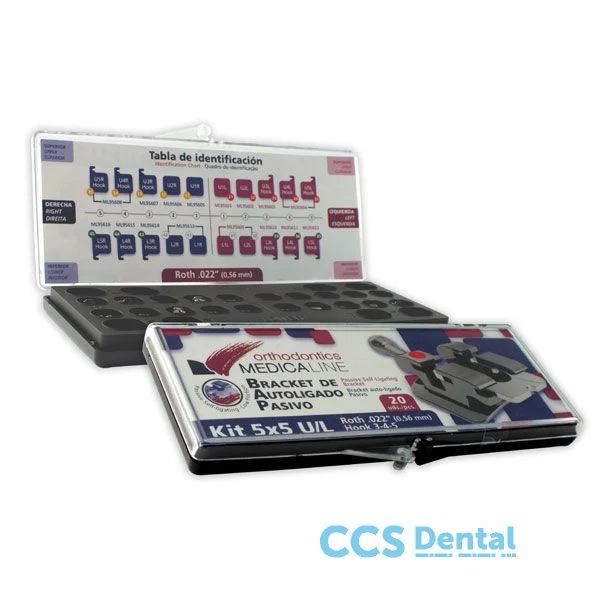 Bracket ml Autoligado Pasivo Roth.018 Kit con Memoria de Forma
