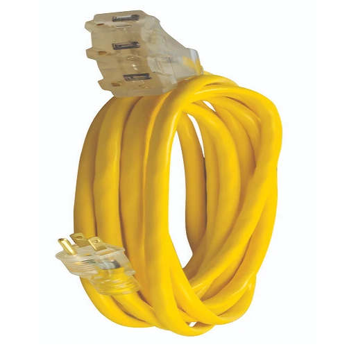 25' Ft 12/3 SJTW Triple Outlet Limón Extension Cord 4187SW8802 (Pack 12)