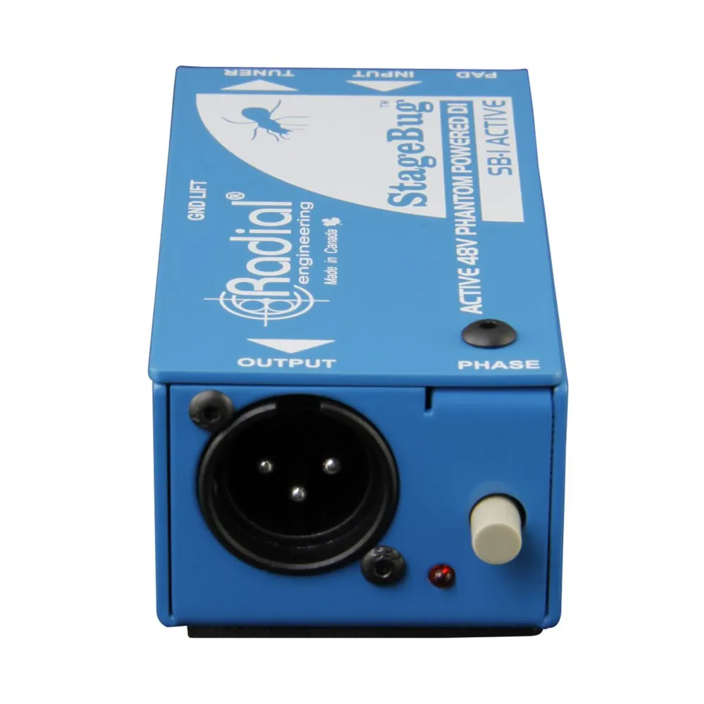 Caja directa activa para bajos acusticos y pasivos RADIAL SB-1 de Acero de 12 mm