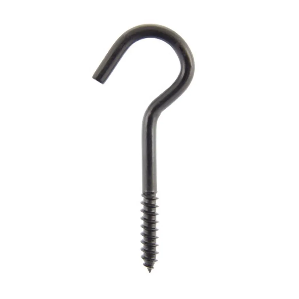 Wright Medium Matte Black Black Steel 4-9/16 . L Ceiling Hook 160 lb 1 pk