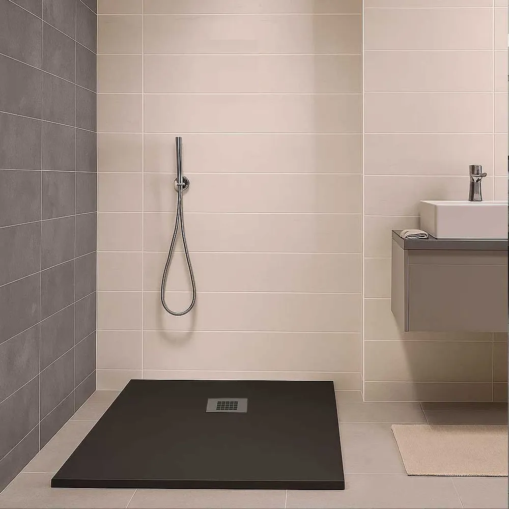 Piatto doccia qualità Privilegiado Elite Evo 70x80 mineralmarmo colore Antracite superficie Antibatterica
