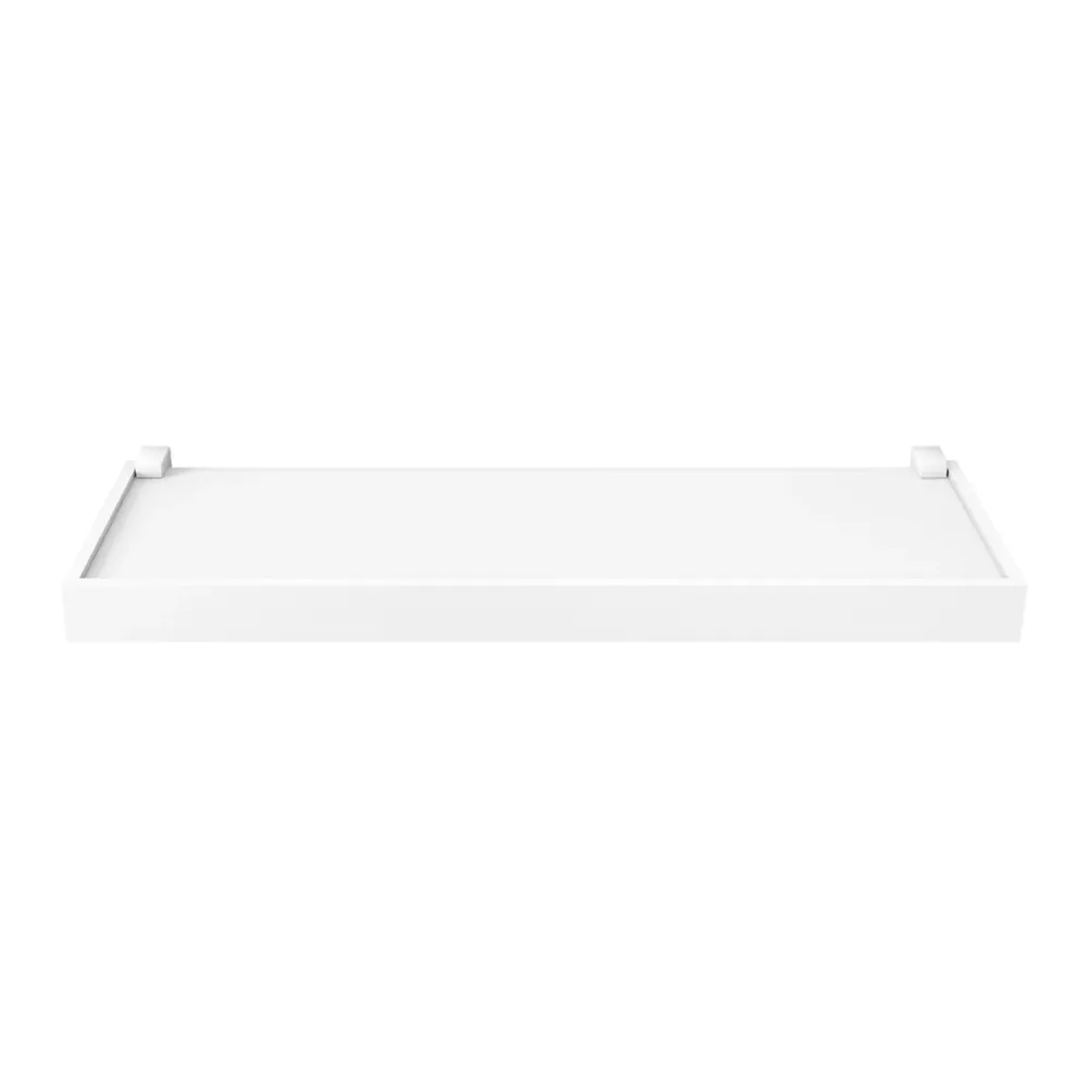 REPISA RECTA DUETTO 1,5X20X60CM BLANCO CON SOPORTE Y BORDA BLANCO con Agente ABC