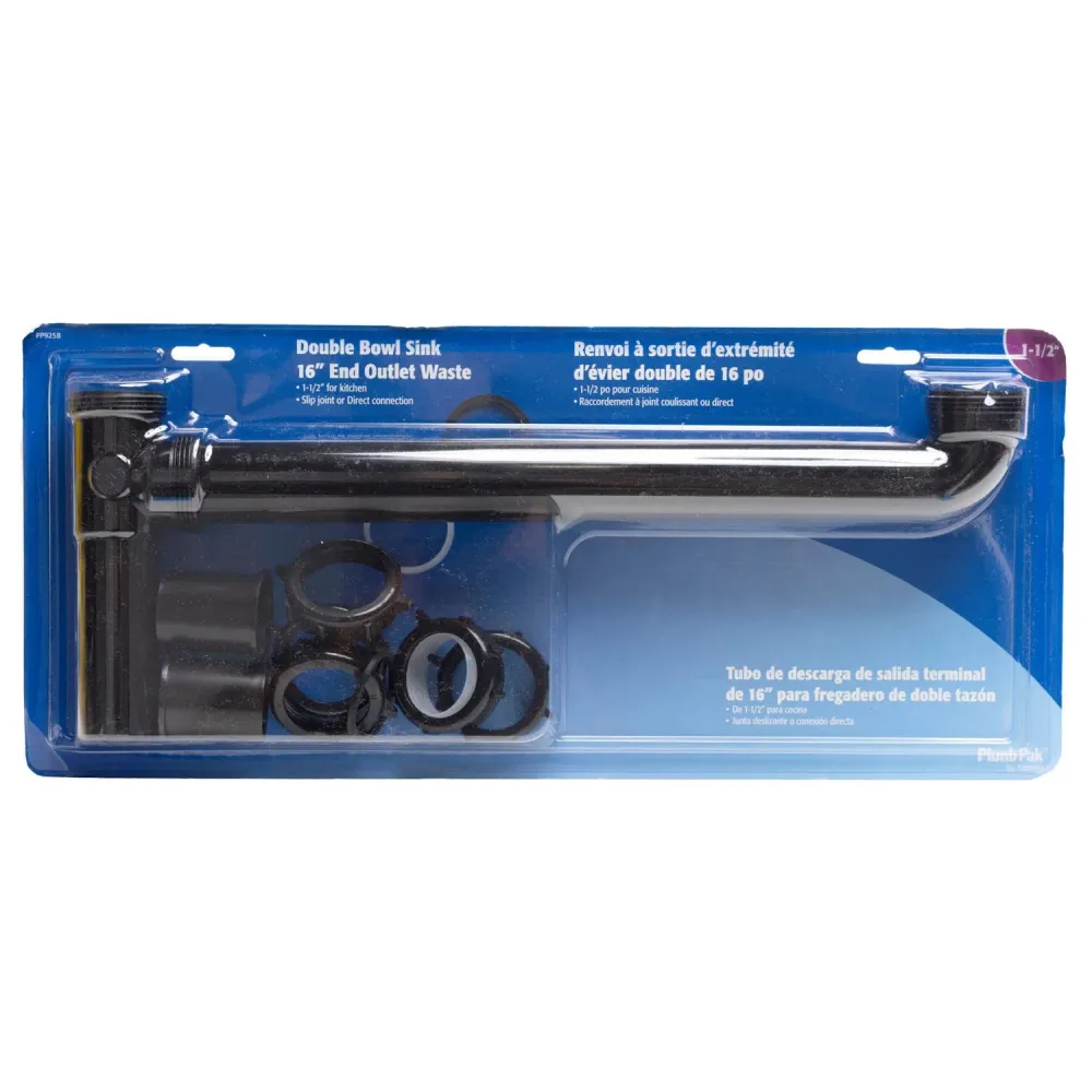 Plumb Pak 1-1/2 . D X 16 . L Plastic End Outlet Waste