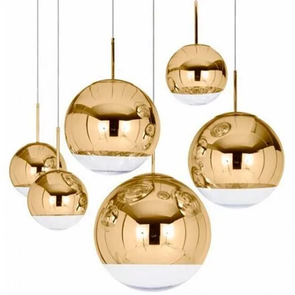 Aplique para Espejo Lámpara de techo Tono cobre Ball Gold cristal espejo dorado Ø40 cm