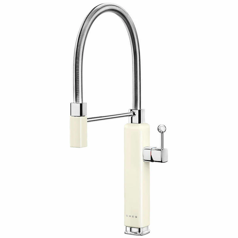 Grifo de cocina Smeg MDF50CR Crema con Ventosa de Sujeción