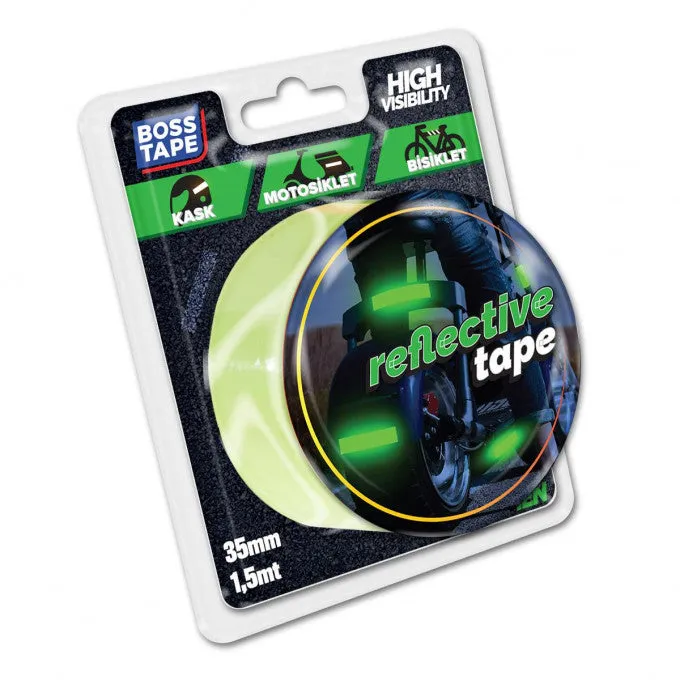 Bande Réfléchissante BOSS TAPE Vert Fluo 35mm – Haute Visibilité