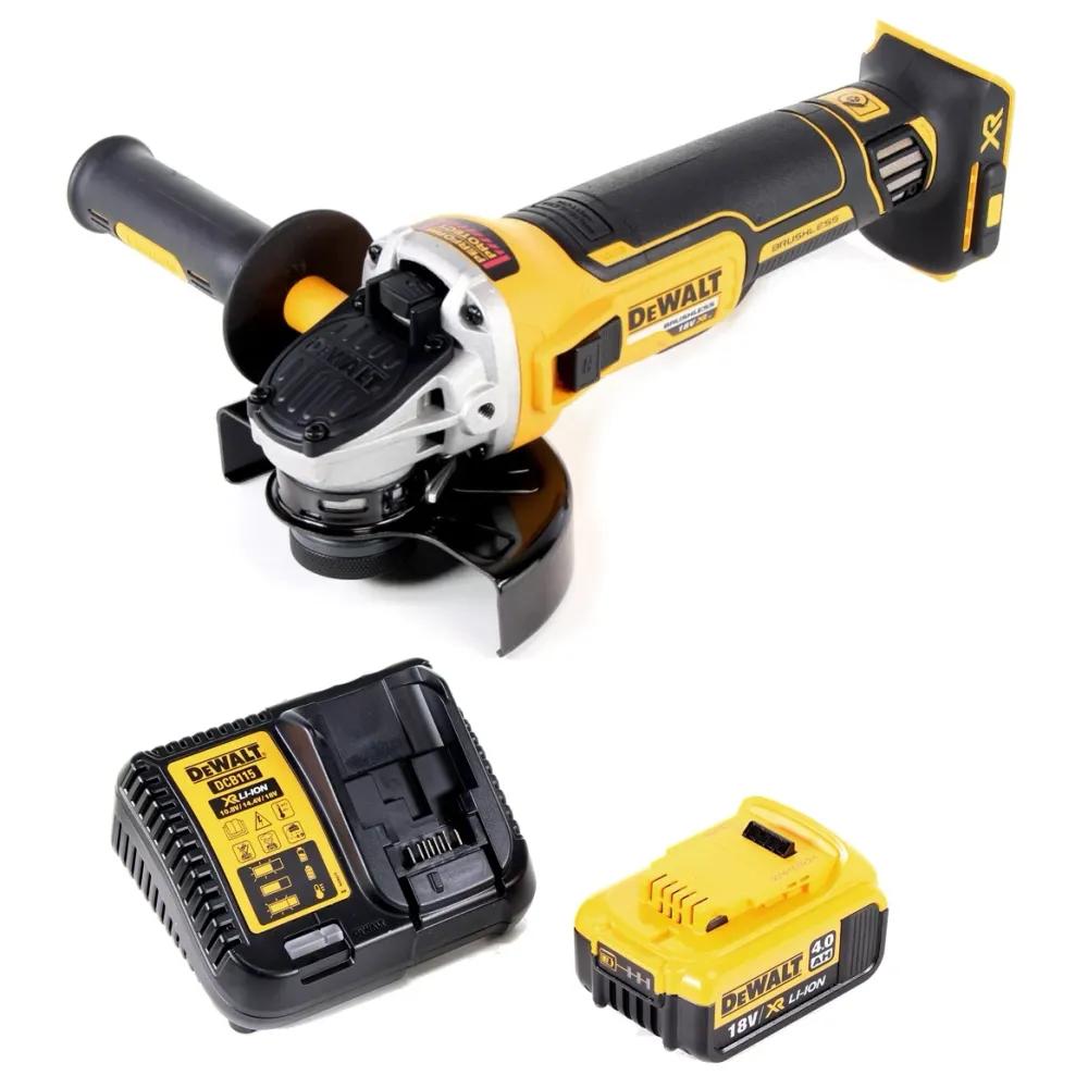 Amoladora angular baterí DeWalt DCG 405 M1 18V 125mm brushless + 1x baterí 4.0Ah + cargador