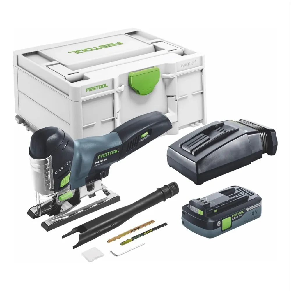 Festool CARVEX PSC 420 HPC 4,0 EBI-Plus sierra de calar pendular sin cable 18 V ( 576525 ) 120 mm sin escobillas + 1x bate...