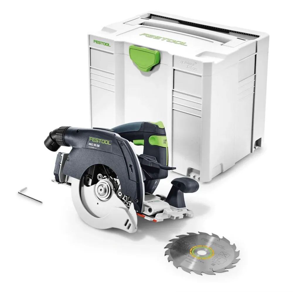 Festool HKC 55 Li EB Basic sierra circular de mano inalámbrica 18V (201358) 160 mm solo sin escobillas en el Systainer - s...