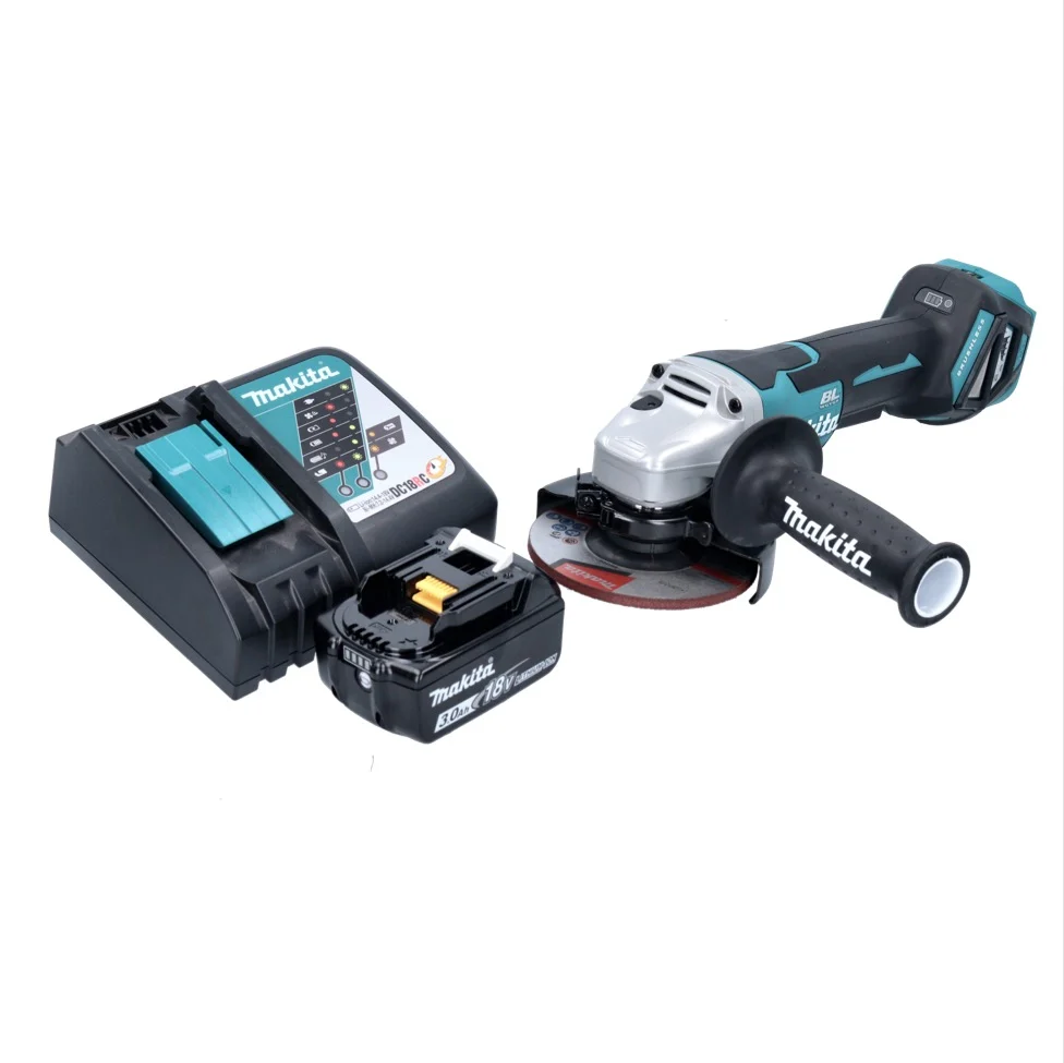 Amoladora angular baterí Makita DGA 515 RF1 18 V 125 mm sin escobillas + 1x baterí 3,0 Ah + cargador