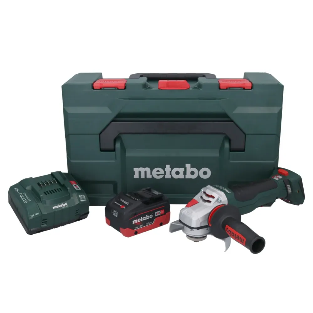 Amoladora angular baterí Metabo WPBA 18 LTX BL 15-125 Quick DS 18 V 125 mm brushless + 1x baterí 5,5 Ah + cargador + metaBOX
