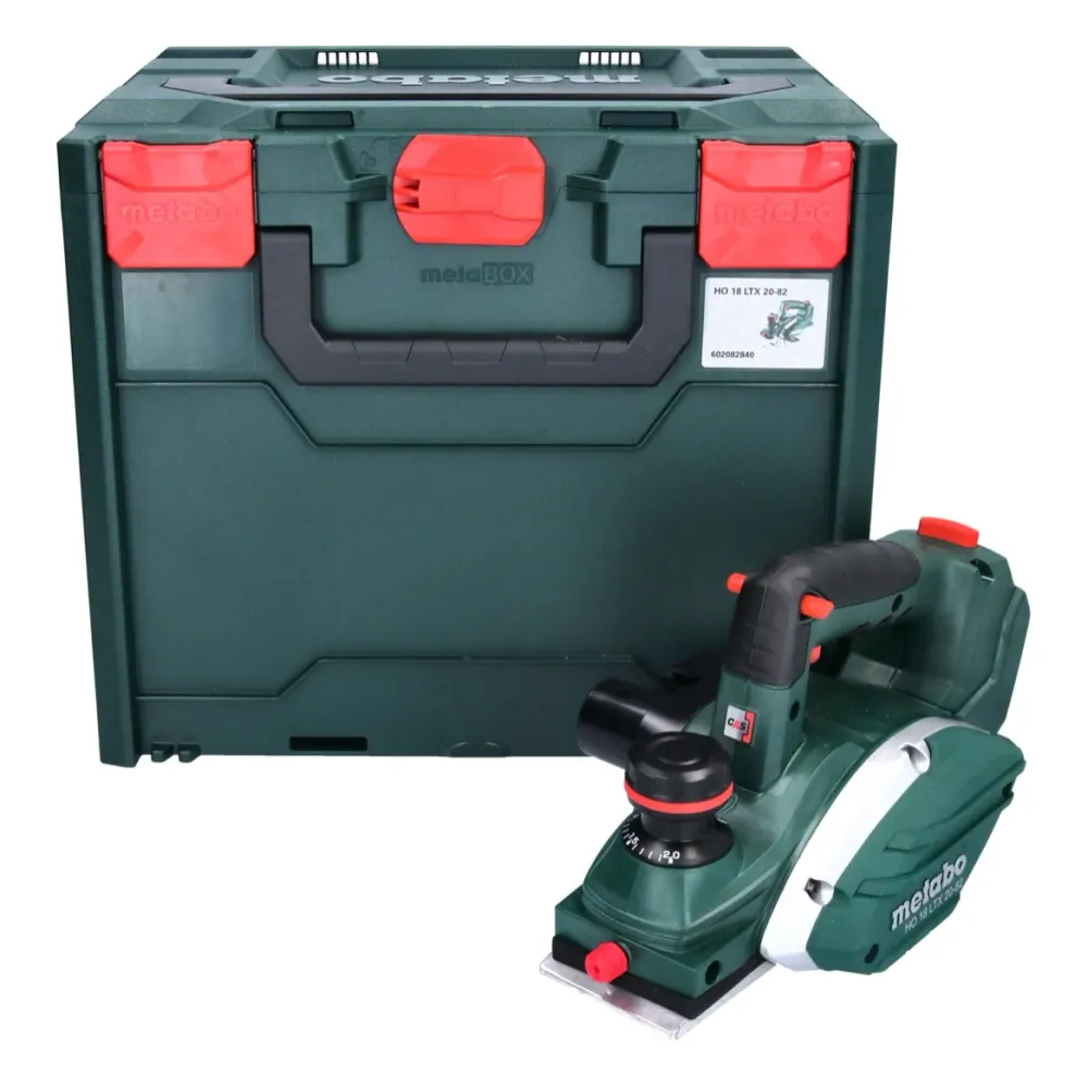 Cepillo inalámbrico Metabo HO 18 LTX 20-82 18 V 82 mm Solo + metaBOX ( 602082840 ) - sin baterí, sin cargador
