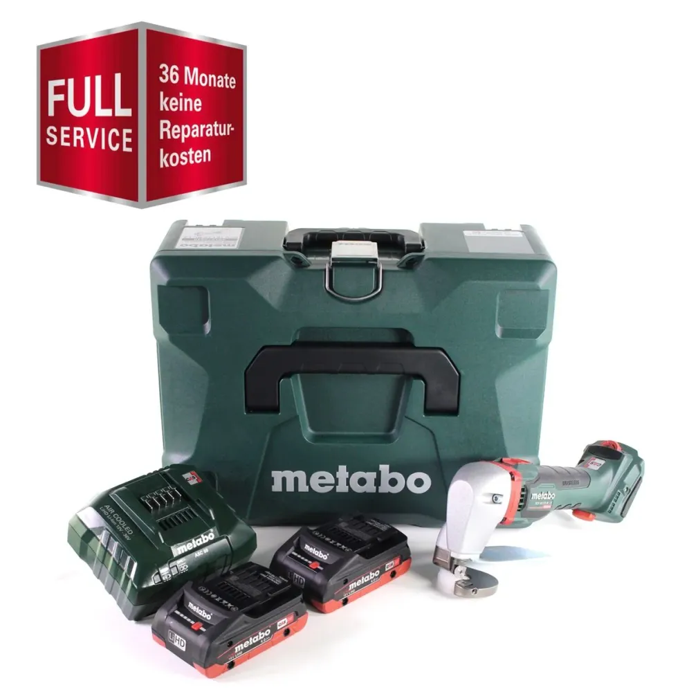 GRATIS 3 ños de servicio completo protección integral Metabo SCV 18 LTX BL 1.6 baterí tijeras de hojalatero 18 V sin escob...