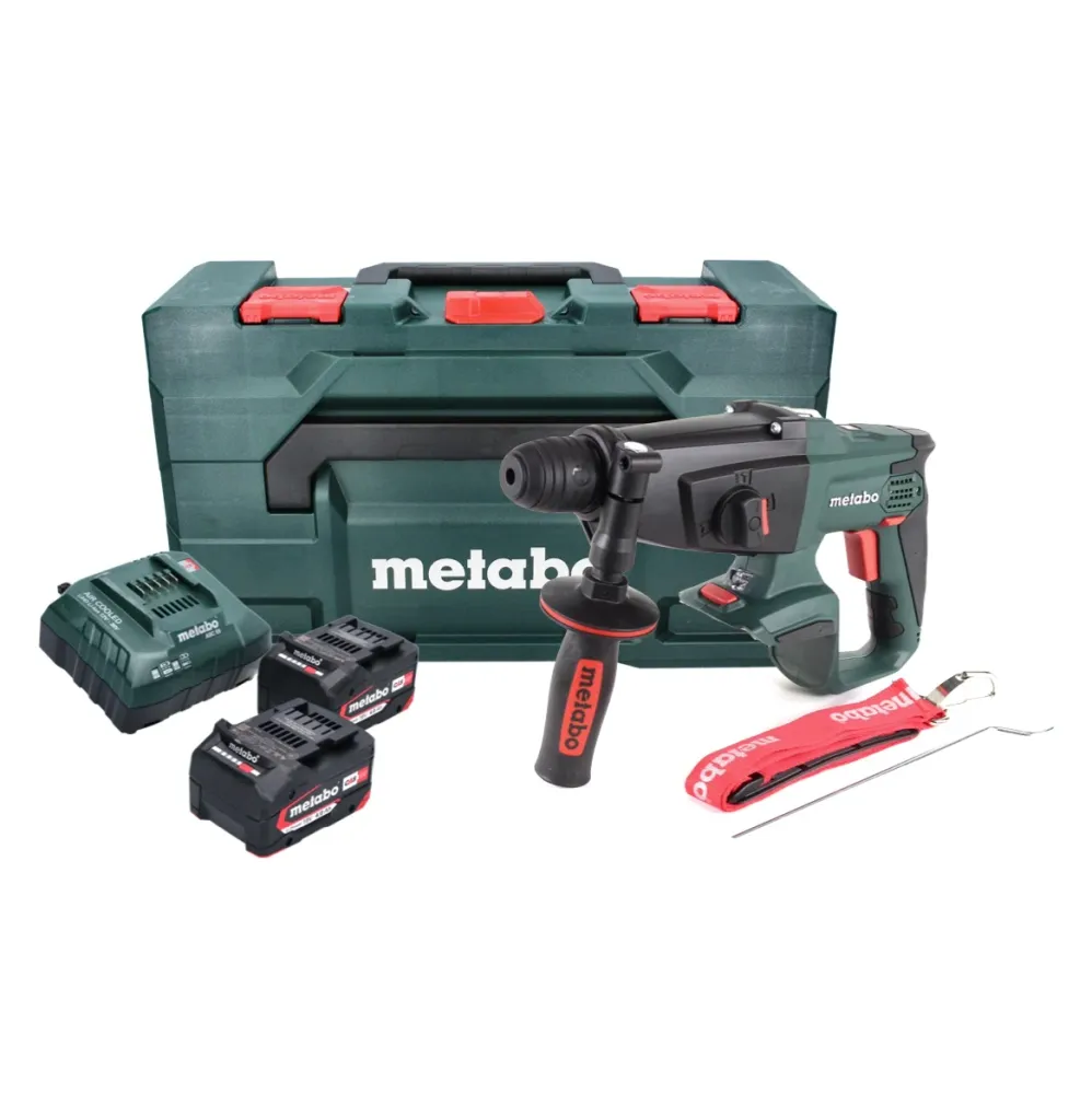 Martillo combinado baterí Metabo KHA 18 LTX 18 V 2,2 J SDS Plus (600210500) + 2x baterías 4,0 Ah + cargador + metaBOX