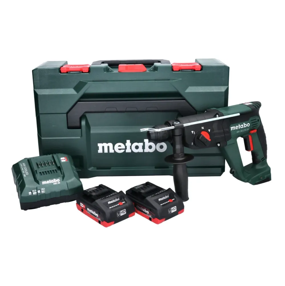 Martillo combinado sin cable Metabo KH 18 LTX 24 18 V 2,1 J SDS plus + 2x baterí 4,0 Ah + cargador + metaBOX ( 601712800 )