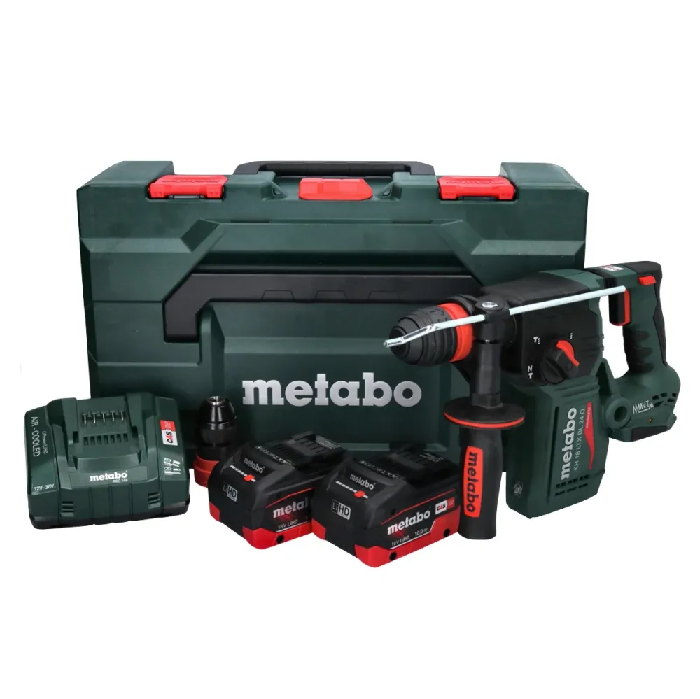 Martillo combinado sin cable Metabo KH 18 LTX BL 24 Q 18 V 2,2 J + 2x baterí recargable 10,0 Ah + cargador + metaBOX