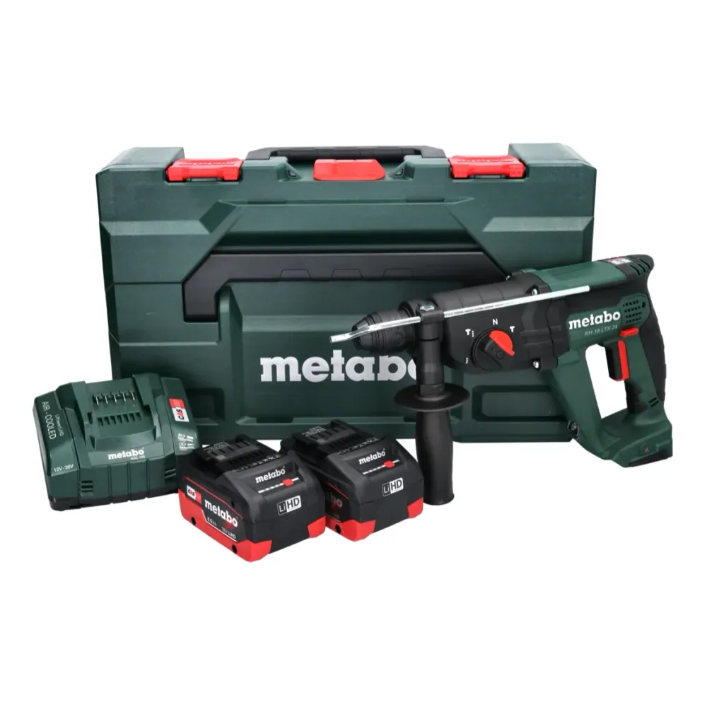 Martillo combinado sin cable Metabo KH 18 LTX 24 18 V 2,1 J SDS plus + 2x baterí 8,0 Ah + cargador + metaBOX