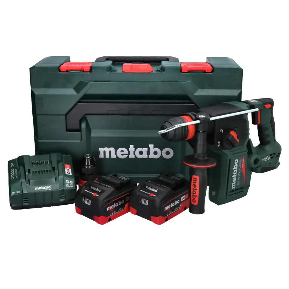 Martillo combinado sin cable Metabo KH 18 LTX BL 24 Q 18 V 2,2 J + 2x baterí recargable 5,5 Ah + cargador + metaBOX ( 6017...