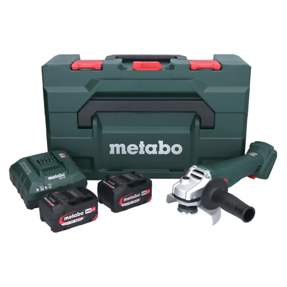 Metabo W 18 7-125 amoladora angular sin cable 18 V 125 mm + 2x baterí 4.0 Ah + cargador + metaBOX ( 602371510 )
