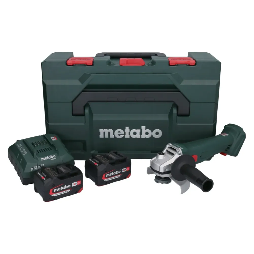 Metabo W 18 L 9-125 amoladora angular sin cable 18 V 125 mm + 2x baterí 4.0 Ah + cargador + metaBOX ( 602247510 )