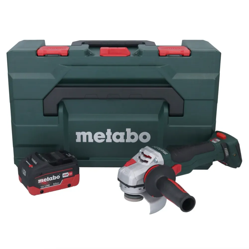 Metabo WB 18 LTX BL 15-125 Quick amoladora angular sin cable 18 V 125 mm sin escobillas + 1x baterí recargable 8,0 Ah + me...