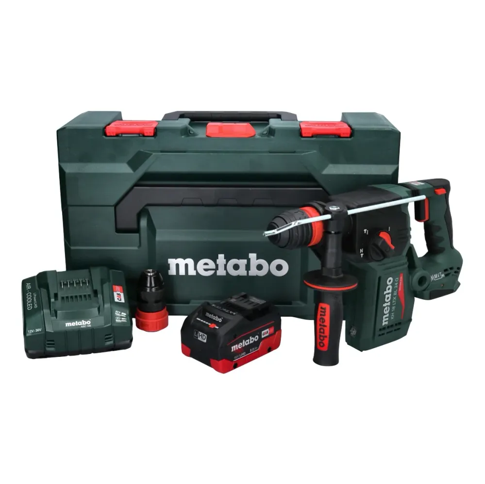 Metabo KH 18 LTX BL 24 Q Martillo combinado sin cable 18 V 2,2 J + 1x baterí 8,0 Ah + cargador + metaBOX