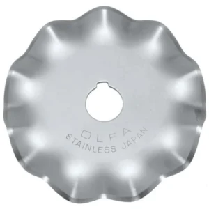 Olfa WAB45-1 - Cuchilla ondulada 45mm Color Plateado - Espesor 0,3 mm