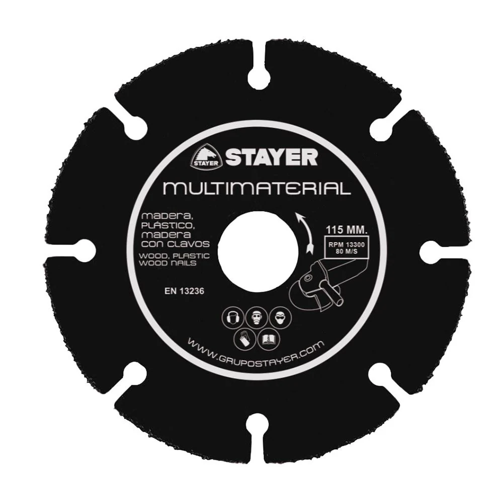 DISCO CORTE MULTIMATERIAL Ø115 x 22,2 mm STAYER
