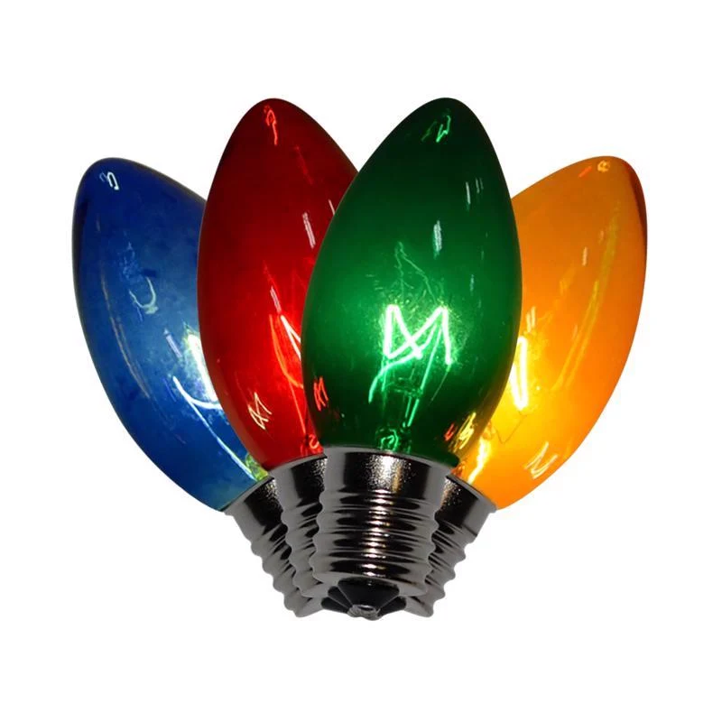 Celebrations Incandescent C9 Multicolored/Clear 4 ct Replacement Christmas Light Bulbs 0.08 ft. - Deal Week