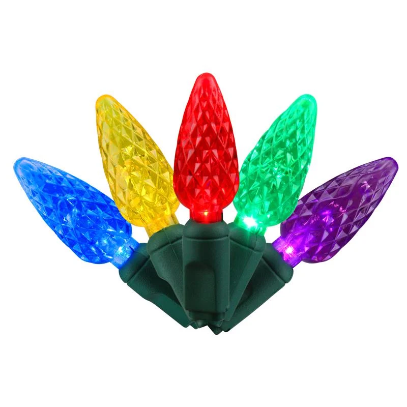 Celebrations LED C6 Multicolored Replacement Christmas Light Bulbs (Pack 8)