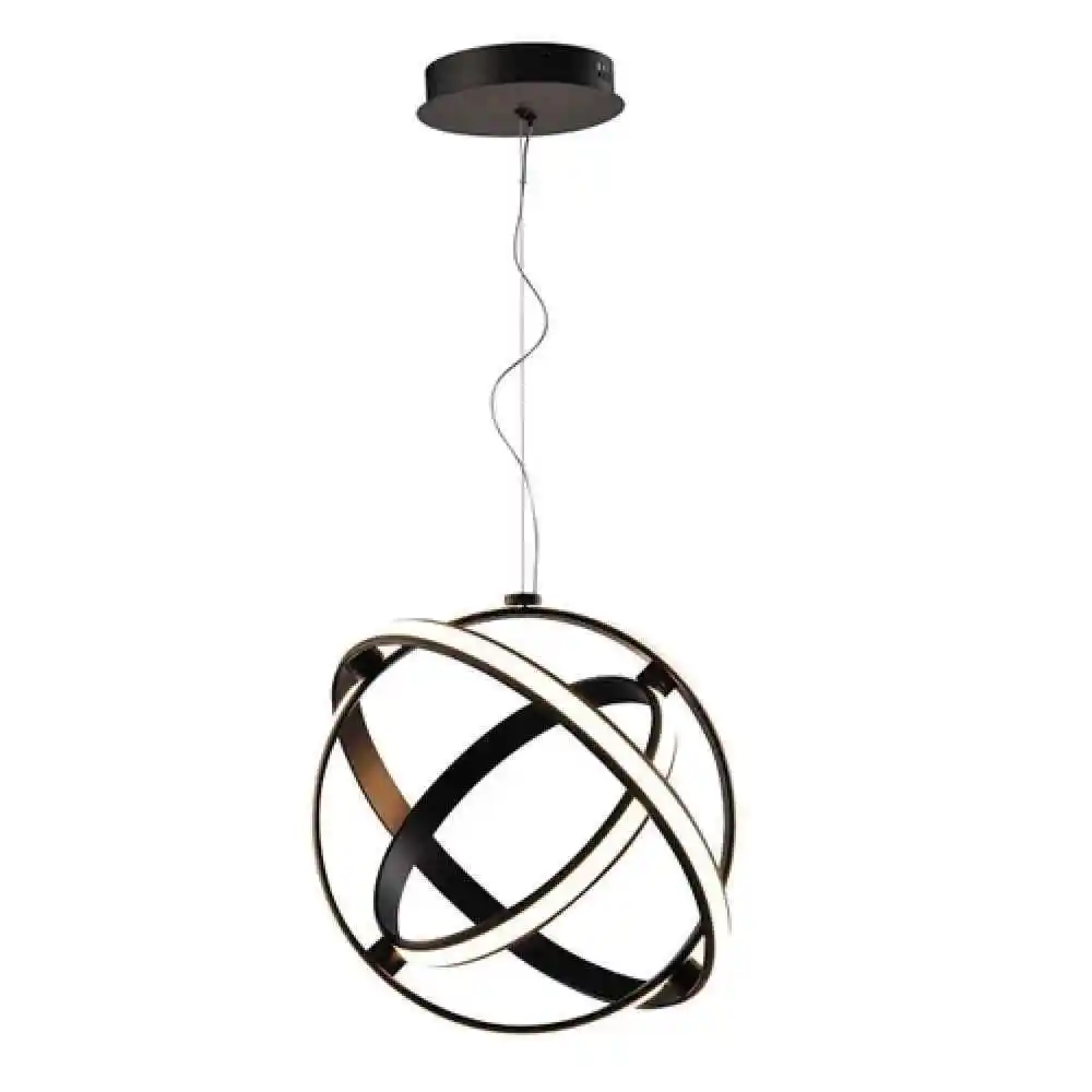Lámpara de Pared Luminaria led colgante abatible 30 cm negro 30 w versa
