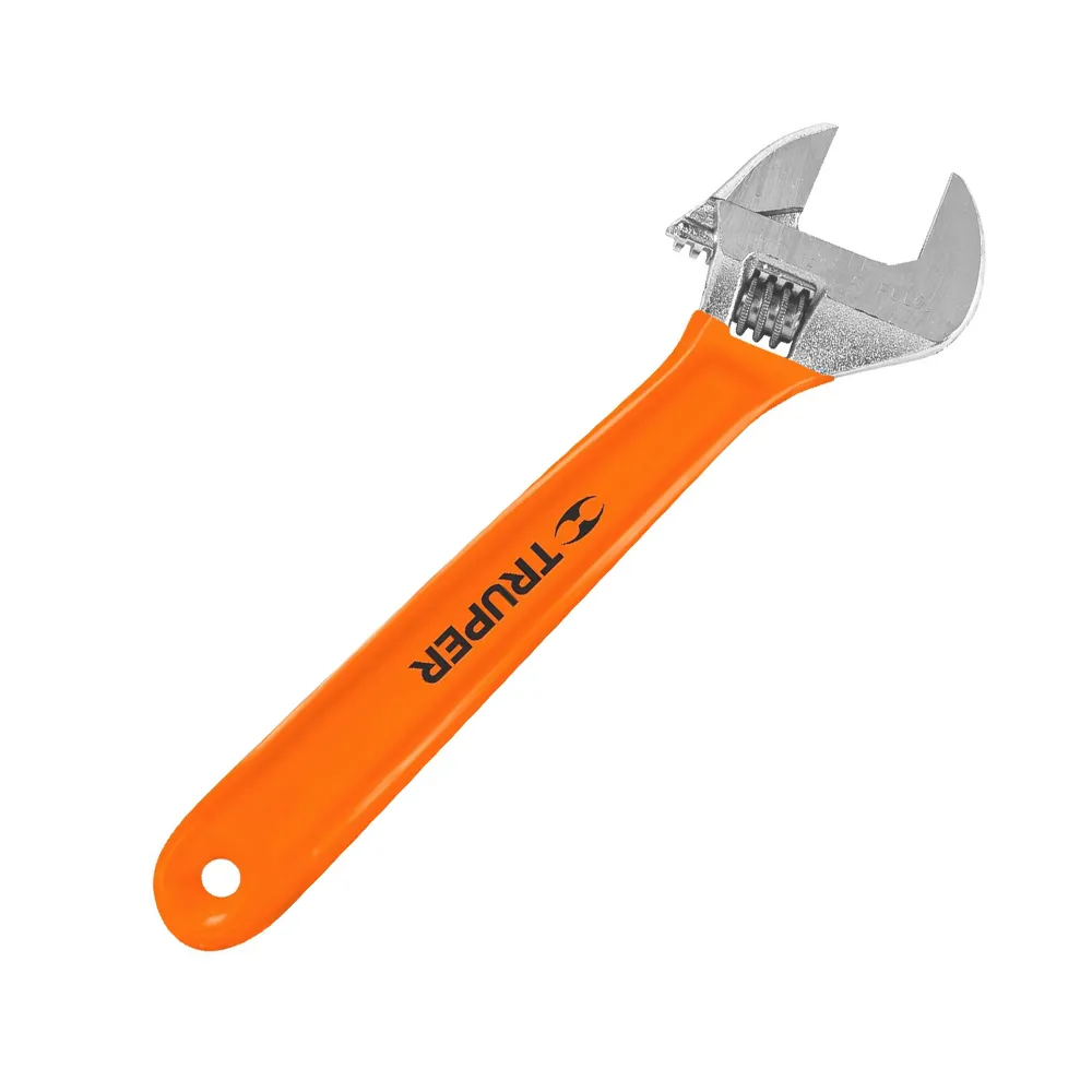 Llave ajustable (perico) 10" cromada mango de pvc, truper PET-10X