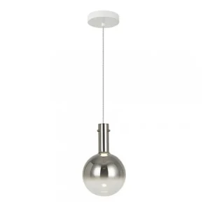 lampara de techo acero color blanco mate y gris smoke serie matices 20cm