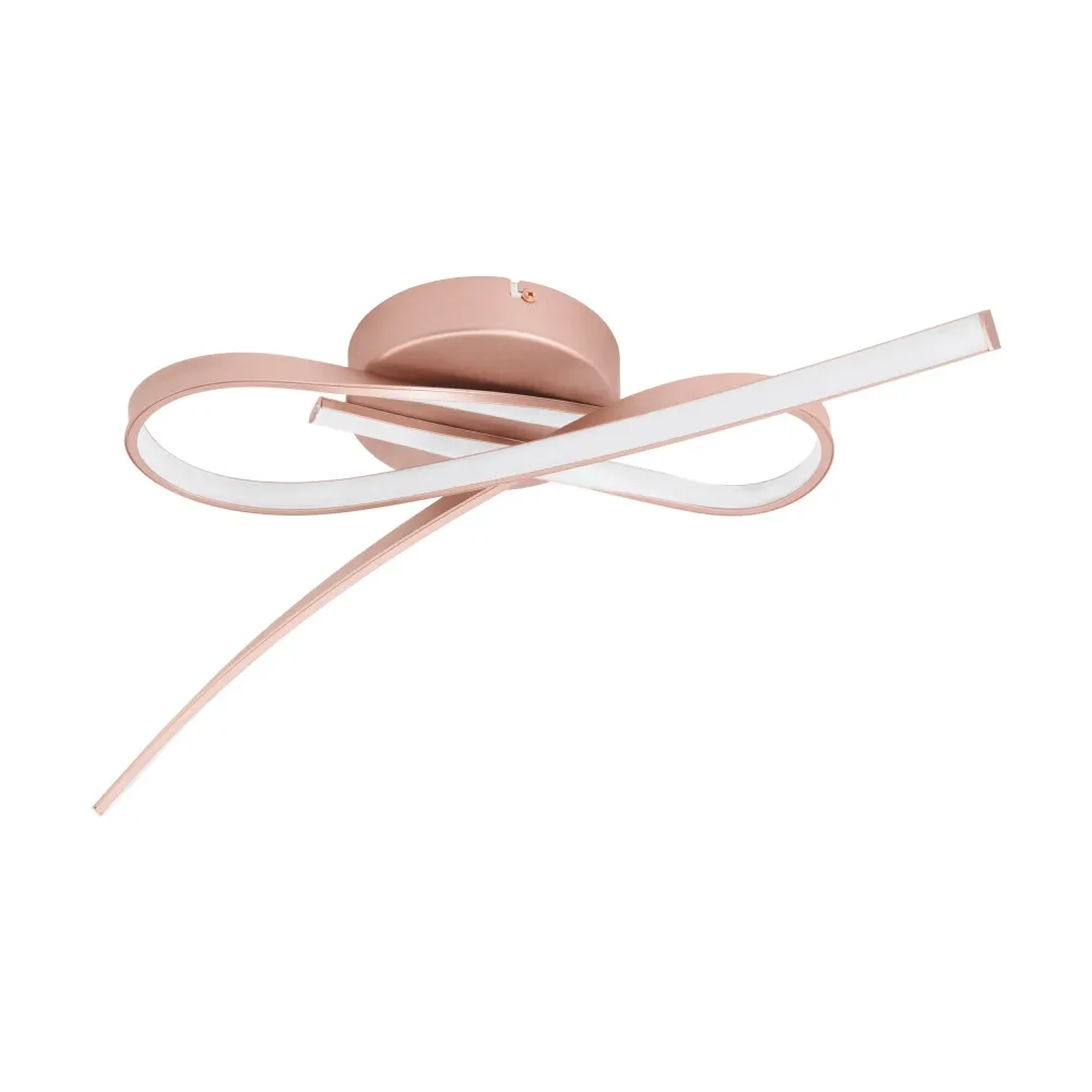 Aplique de Techo para Pasillo Luminario de techo tipo palozza doble led 2x11w 3000lm color rosa condorado mca eglo