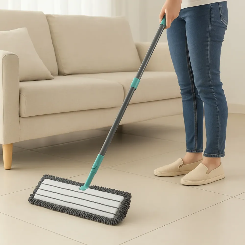 Mopa de Microfibra Doble Cara con Mango Maleable – 88cm