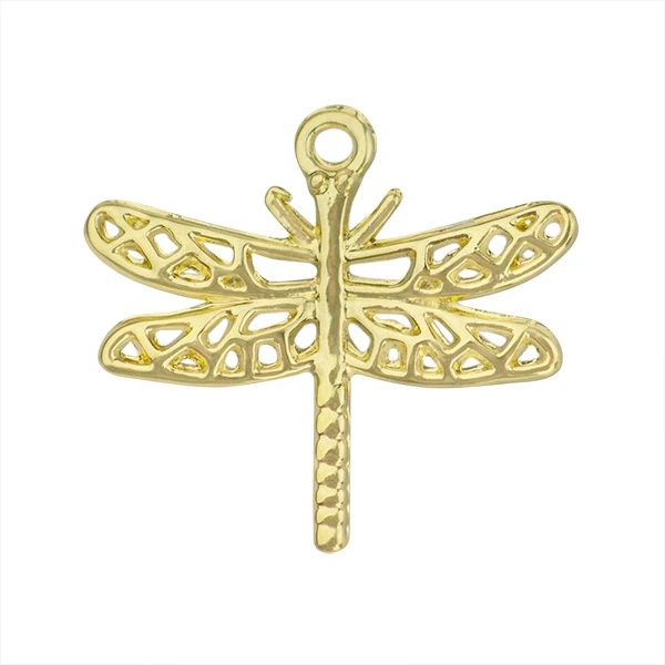 Dije Chapa Libelula 23x25mm Dorado