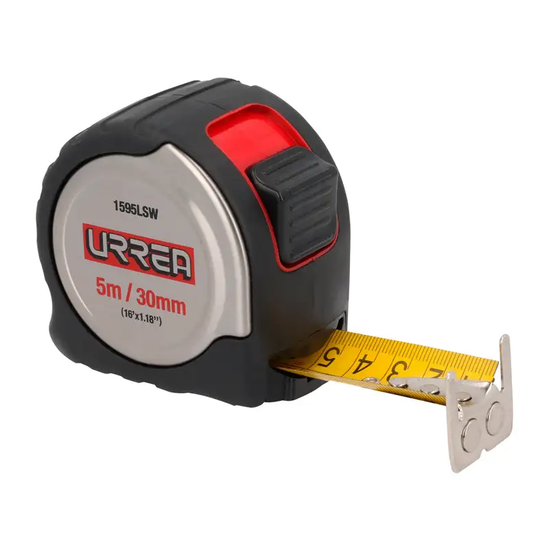 Certificado ISO Flexómetro con carcasa de acero inoxidable 5 m x 30 mm, 1595lsw urrea