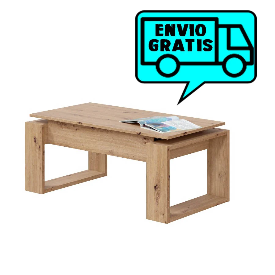 Mesa centro ELEVABLE URBAN ROBLE - Envio DE BALDE
