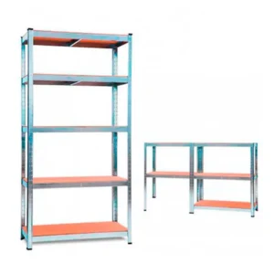 Estanterí Ensamblable Galvanizada con 5 Baldas Ajustables 180x90x40cm 875Kg 7house