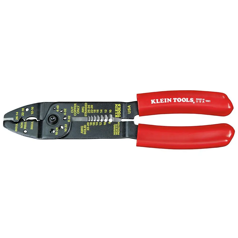 Ajustable Multiherramienta, pelacables, ponchadora y cortacables, 8-22 awg