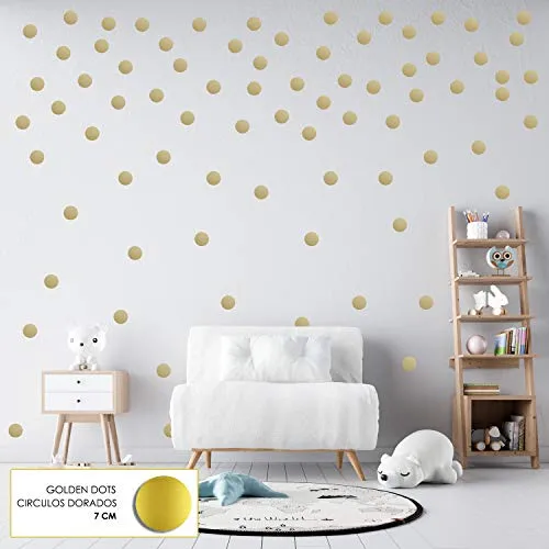 Set de Pegatinas de Pared Círculos de Oro