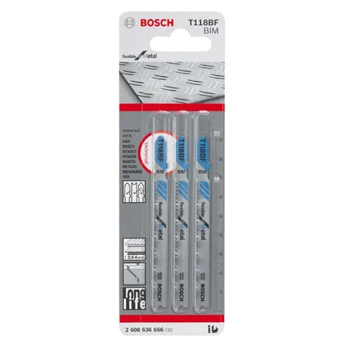 Bosch, Hoja De Calar Tipo T118Bf Adaptable Para Metal 2608636666
