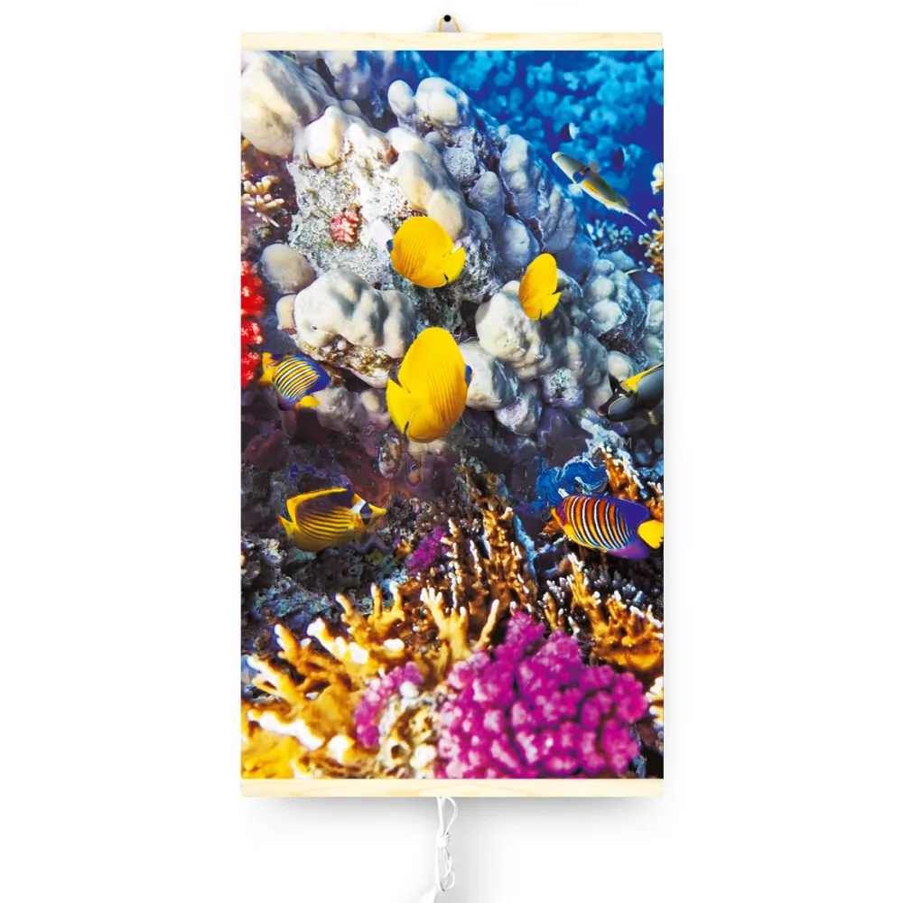 Calefactor infrarrojo - Panel calefactor maleable 430W con regulador TRIO Diseño 6 Arrecife de coral, Dimensiones 100x57cm
